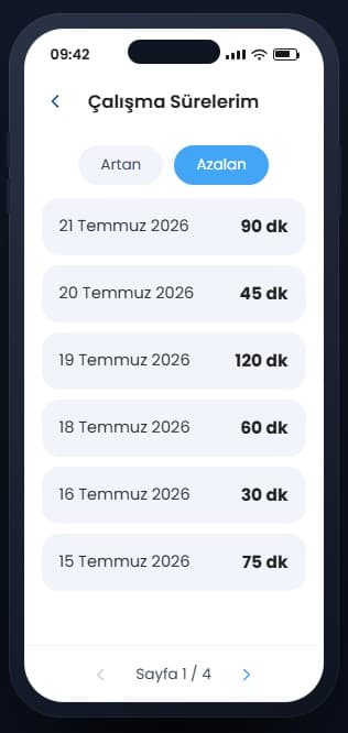 DersTakip – Çalışma Süresi Takip Uygulaması — 1